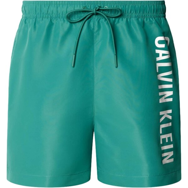 Calvin Klein Swimwear Plavecké šortky Intense Power zelená / biela 66999955