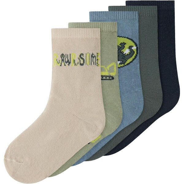 NAME IT Ponožky NMMVAGN zafírová / tmavomodrá / kamenná / svetlozelená 67000082