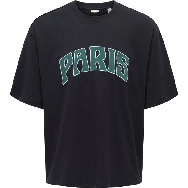 Only & Sons Tričko ONSMALIK zelená / čierna / biela 67000101