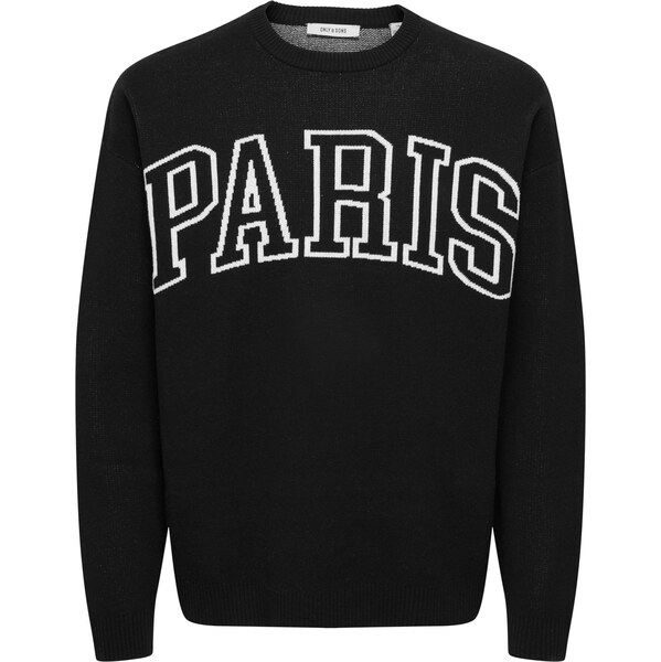 Only & Sons Sveter ONSRunynew čierna / biela 67000106