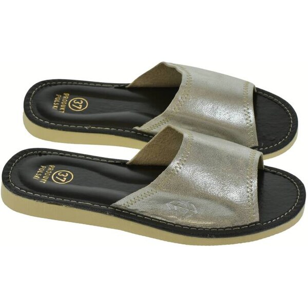 JOHN-C Dámske strieborné domáce papuče HANA 67000413