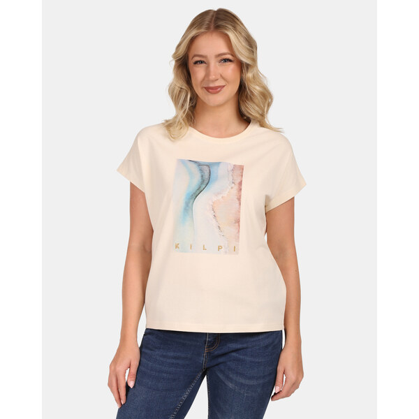 Dámske bavlnené tričko Kilpi JERSIE-W béžová 67004673