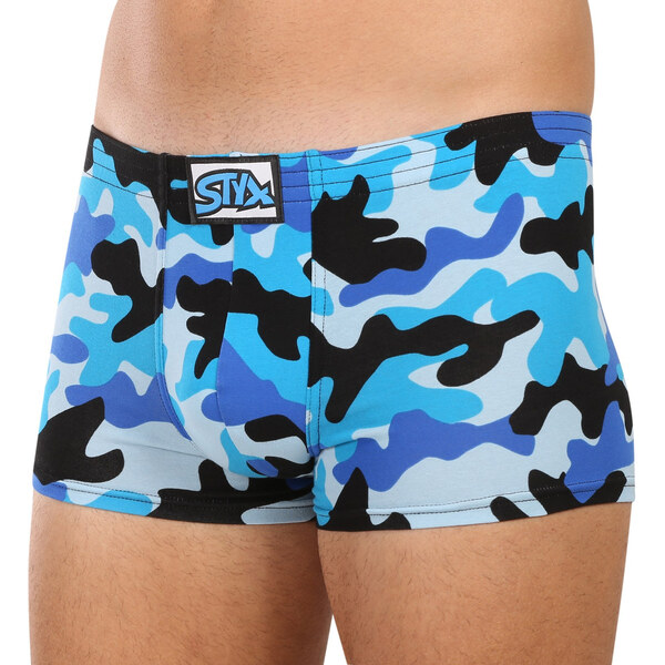 Pánske boxerky Styx art klasická guma maskáč modrý (Q1850) 67004000