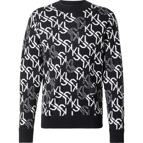 KARL LAGERFELD JEANS Sveter sivá / čierna / biela 66240465