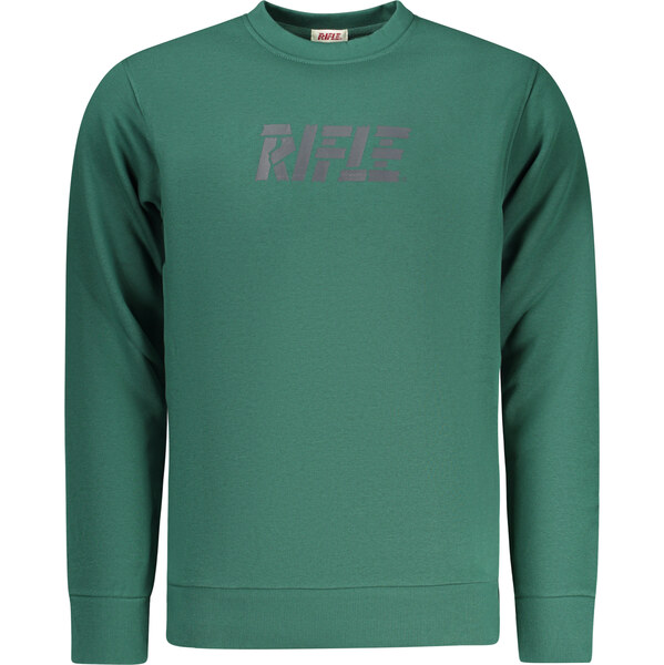 Rifle Zelená pánska mikina bez kapucne 67006906