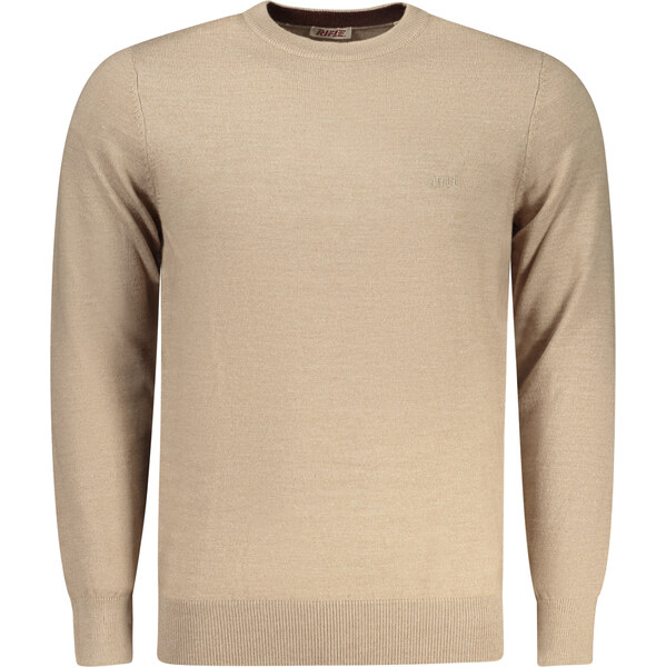 Rifle Pánsky béžový basic sveter 67006916