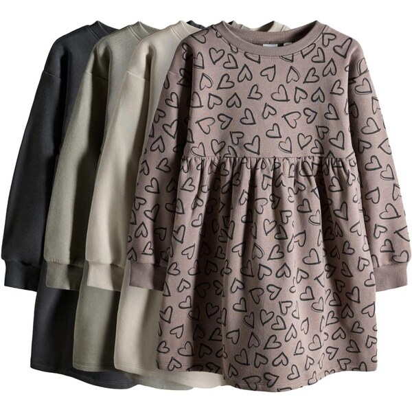 The Set Šaty antracitová / svetlosivá / olivová / staroružová 67007361