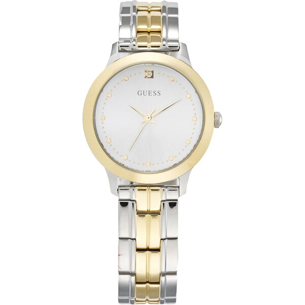 GUESS Analógové hodinky CHELSEA zlatá / strieborná / biela 67007372