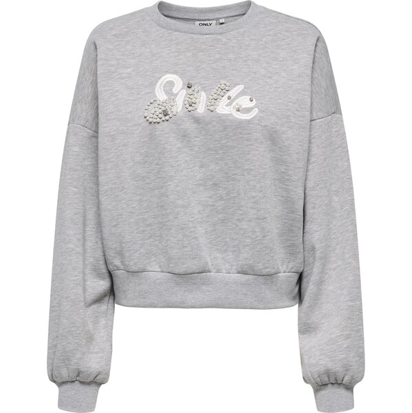 ONLY Mikina ONLALMA svetlosivá / perlovo biela 67007466