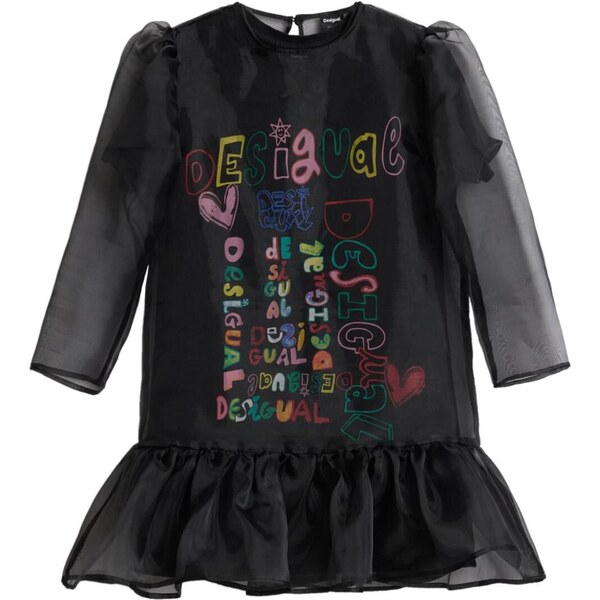 Desigual Šaty čierna / priehľadná 67007515