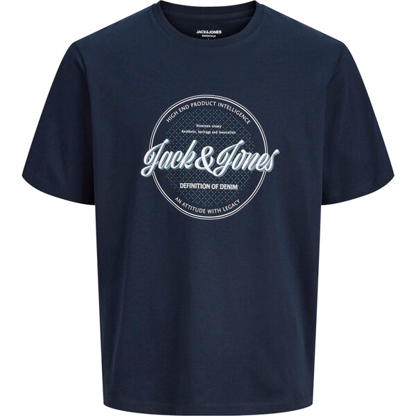 JACK & JONES Tričko JJEDover tmavomodrá / biela 67007552