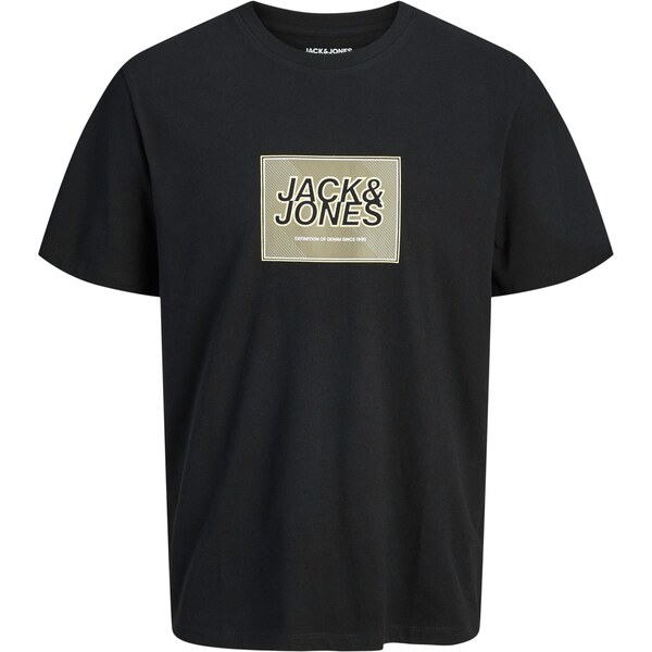JACK & JONES Tričko JJRain piesková / čierna 67007583