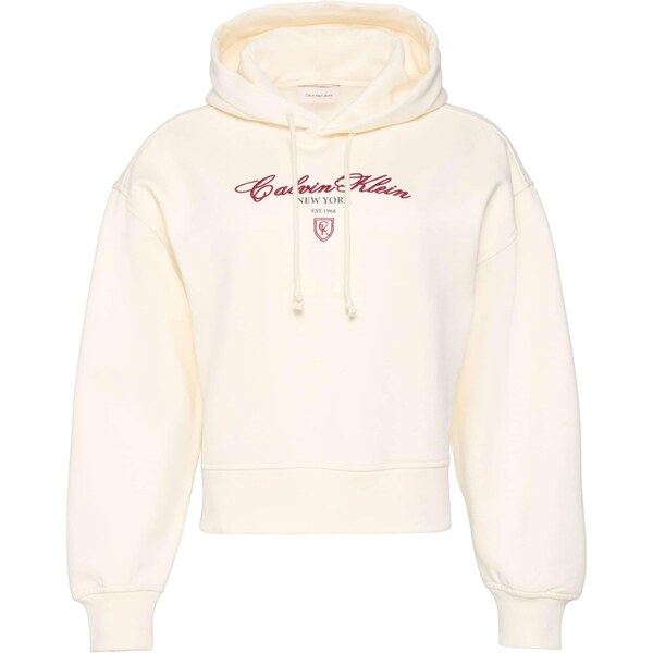 Calvin Klein Jeans Mikina slonová kosť / vínovo červená / čierna 67007688