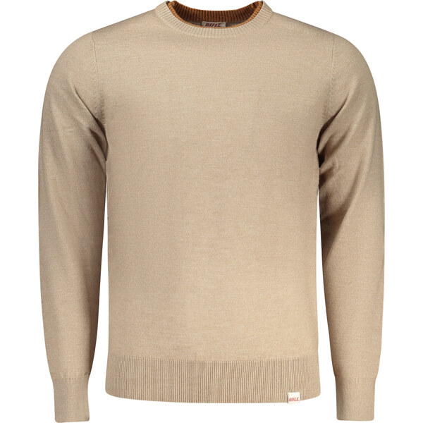 Rifle Pánsky béžový basic sveter 67010665