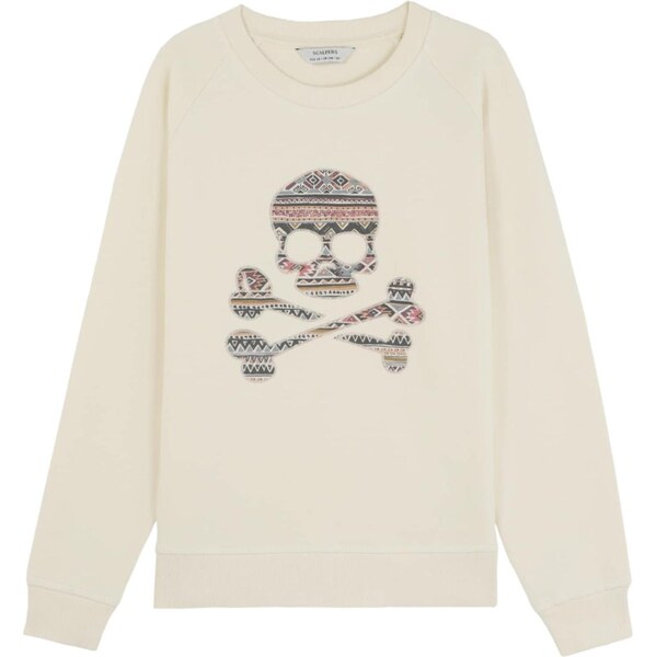 Scalpers Mikina biela / šedobiela 67015562