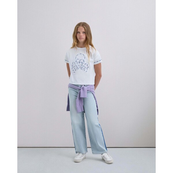 Scalpers Tričko svetlomodrá / biela 67015567