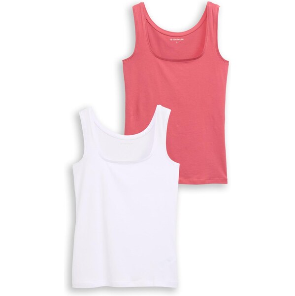 TOM TAILOR Top purpurová / biela 67015583