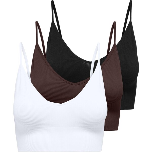 ONLY Podprsenka ONLVICKY tmavohnedá / čierna / biela 67015681