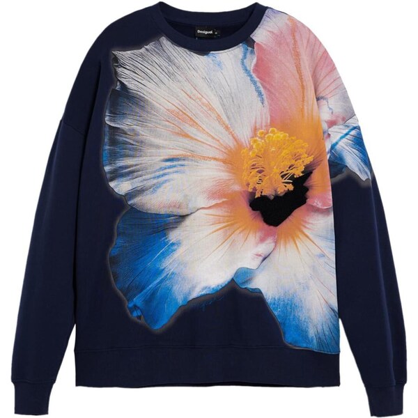 Desigual Mikina námornícka modrá / azúrová / oranžová / malinová 67015717