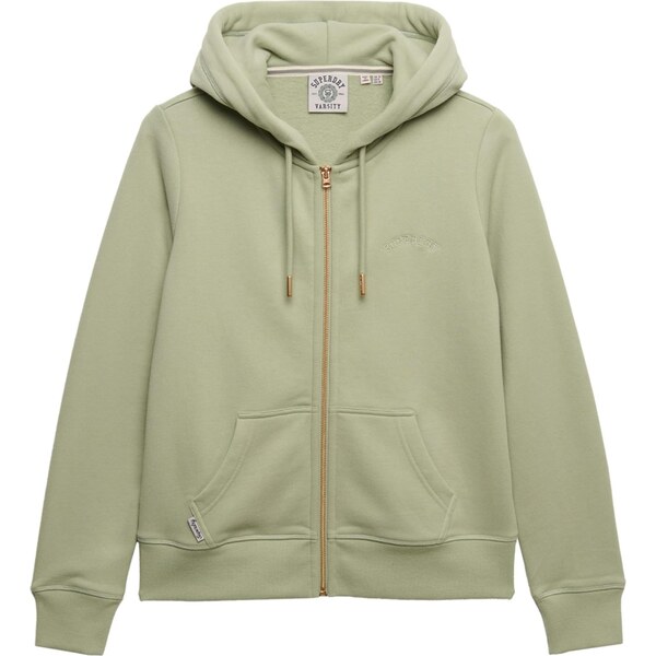 Superdry Tepláková bunda ESSENTIAL pastelovo zelená 67015765