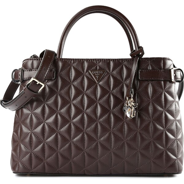 GUESS Kabelka Paisleigh tmavohnedá 67015859