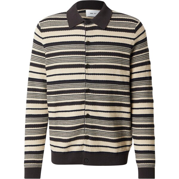 NN07 Kardigán Nolan béžová / námornícka modrá / tmavohnedá 67015943