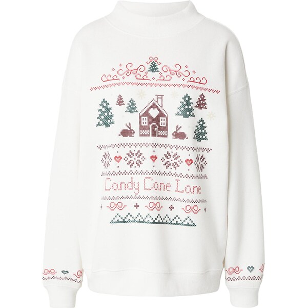 HOLLISTER Mikina XMAS hnedá / zelená / červená / biela 67016051