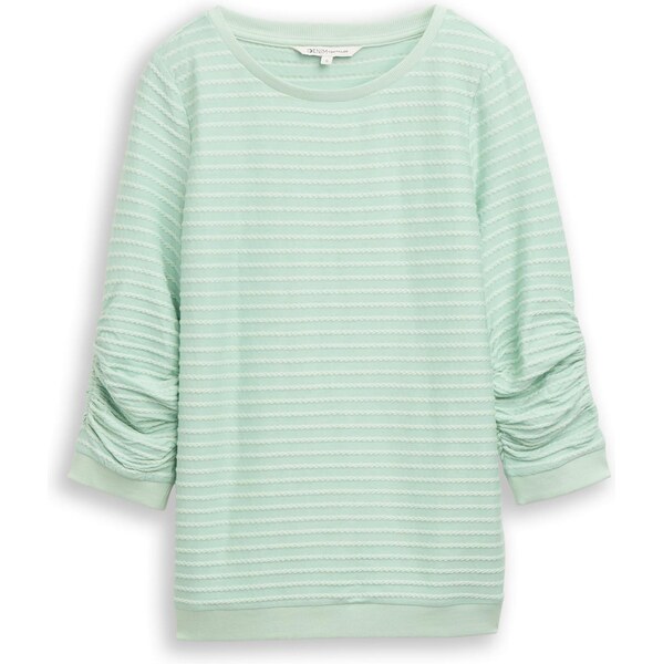 TOM TAILOR DENIM Mikina mätová / pastelovo zelená 67021203