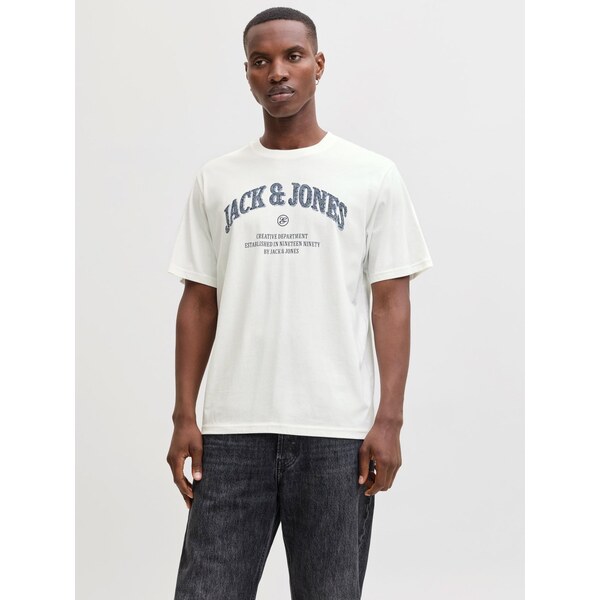 JACK & JONES Tričko JJEDenver modrá / tmavomodrá / biela 67021264