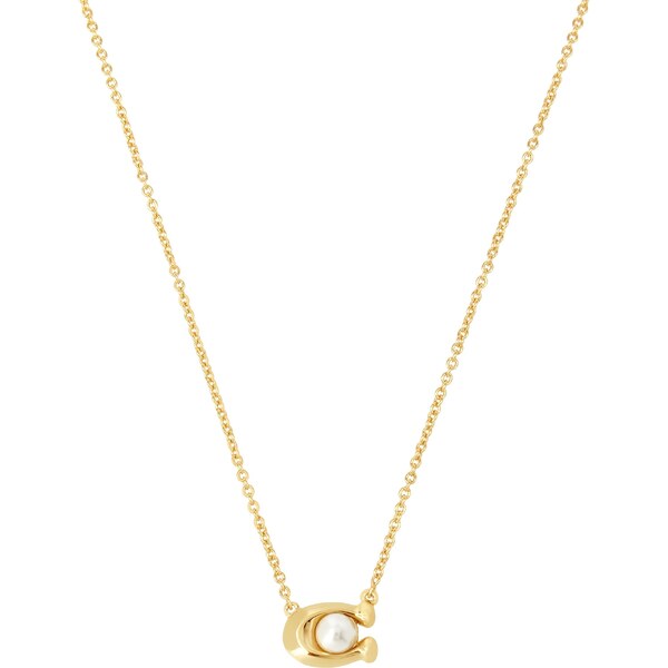 Coach Pozlátený náhrdelník s umelou perlou 37341916GLD100 67022336