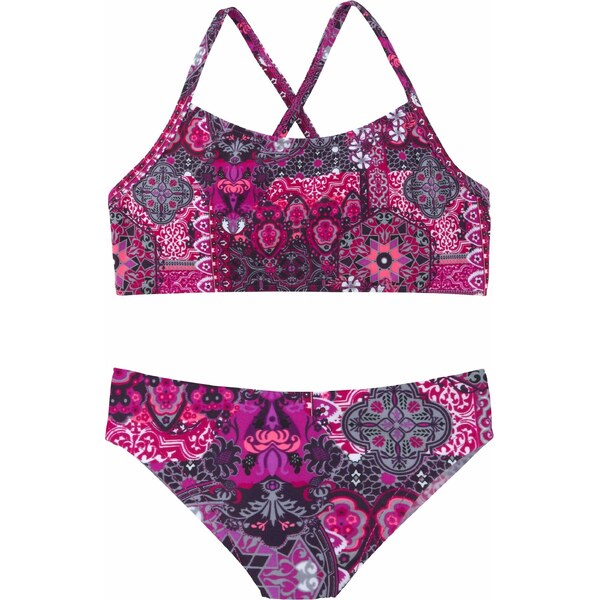 BUFFALO Bikiny antracitová / ružová / čierna / biela 54221313