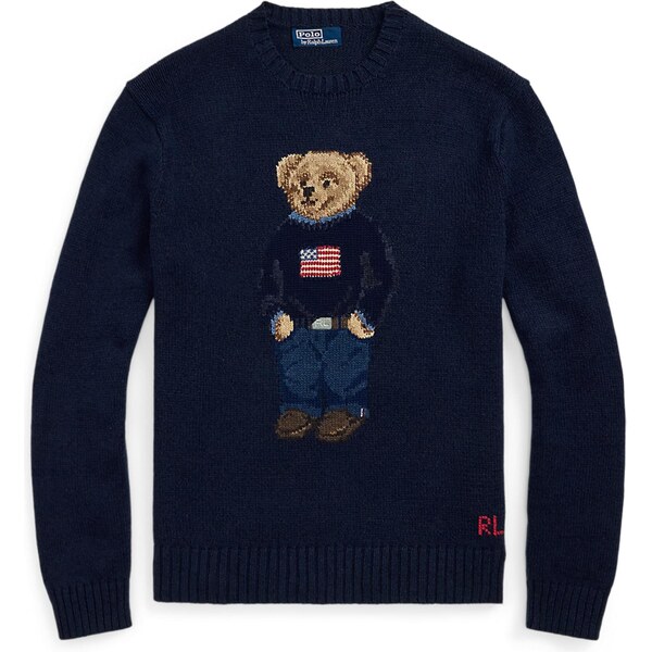 Polo Ralph Lauren Sveter béžová / námornícka modrá / hnedá / červená 58276251