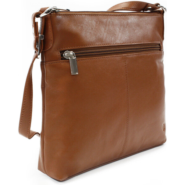 Arwel Hnedá kožená zipsová kabelka 212-3014-40 67029828