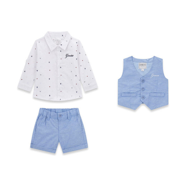 Set košeľa, vesta a textilné nohavice Guess 67029565