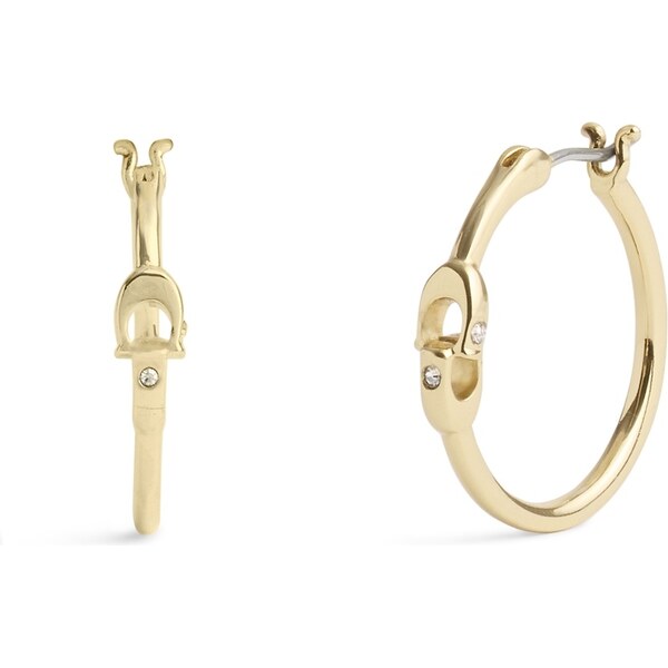 Coach Kruhové náušnice z pozlátenej mosadze 37408160GLD710 67031399