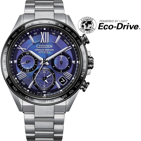 Citizen Satellite Wave Attesa Eco-Drive CC4075-50L Unite With Blue 67033987