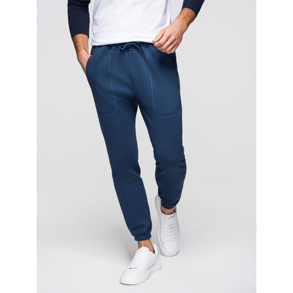 Ombre CARROT mens structured knit sweatpants - dark blue 50565677