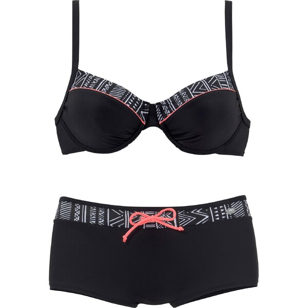 KangaROOS Športové bikiny čierna / biela 63140308