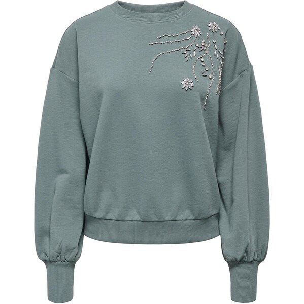 ONLY Mikina ONLCamela Brooke tmavozelená / strieborná 67036320