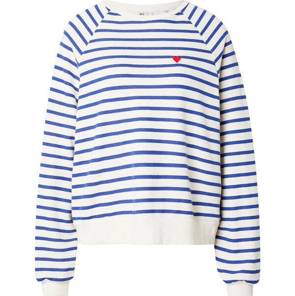 PIECES Mikina PCGRETA tmavomodrá / biela 67036417