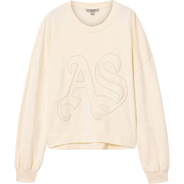 AllSaints Mikina LILA EMBOS šedobiela 67036562