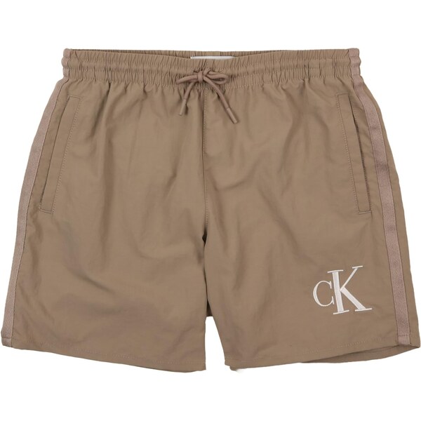 Calvin Klein Swimwear Plavecké šortky tmavošedá / biela 67036687