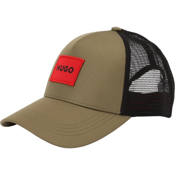 HUGO Čiapka Kody olivová / jasne červená / čierna 67036672