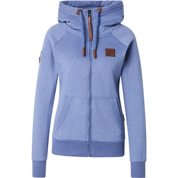 naketano Tepláková bunda modrá denim / hnedá 67036743