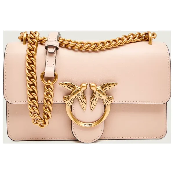 Pinko Kožená kabelka na rameno LOVE ONE MINI 39284034