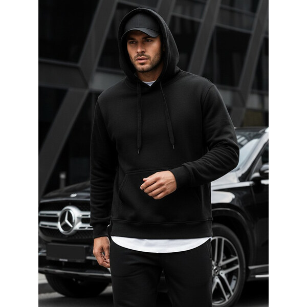 Dstreet Pánska mikina s kapucňou čierna BX2028 65392248