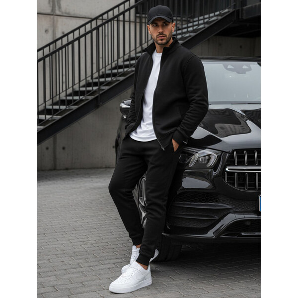 Dstreet Pánska mikina rozopínacia bez kapucne sivá BX4109 65502756