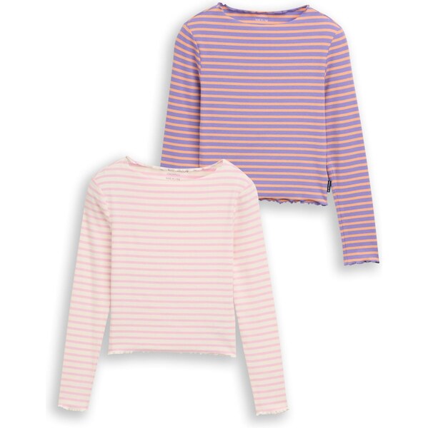 TOM TAILOR Tričko zafírová / svetlooranžová / ružová / biela 67039079