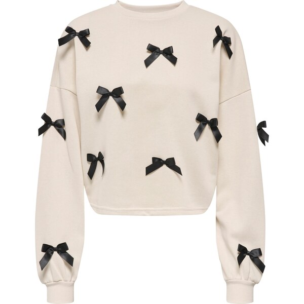 ONLY Mikina ONLJEDEITE béžová / čierna 67039085