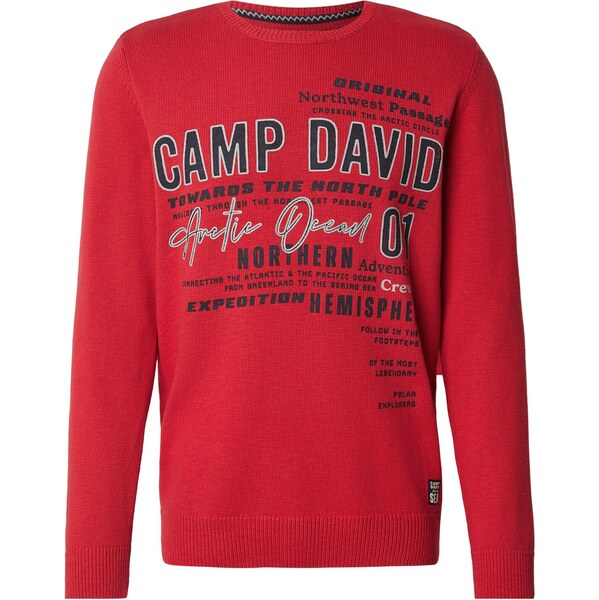 CAMP DAVID Sveter červená / čierna / biela 67039109